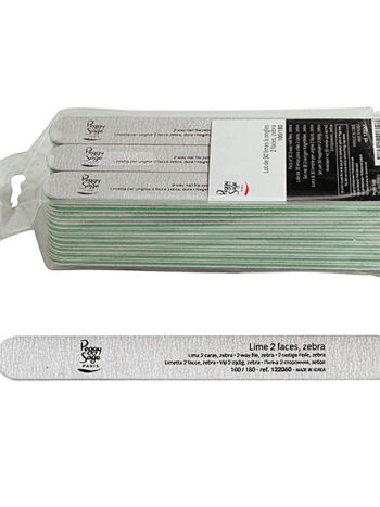 Lote 30 limas para uñas 2 caras 100/180, zebra