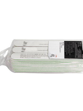 Lote 30 limas para uñas 2 caras 100/180, blanco
