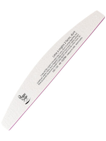 Lima semicircular para uñas 2 caras 100/100, blanc