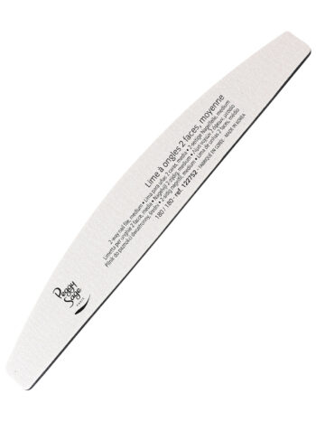 Lima semicircular para uñas 2 caras 180/180, blanc