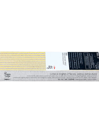 Lote 10 limas para uñas 2 caras, 80/80 zebra