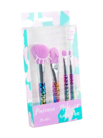 Set de 4 pinceles make-up Unicorn
