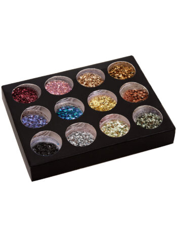 Caja de purpurinas para uñas x 12