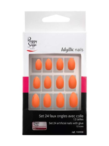 Set 24 uñas artificiales Idyllic nails - coral stiletto