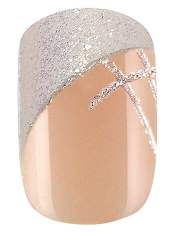 Set 24 uñas artificiales Idyllicnails shiny French
