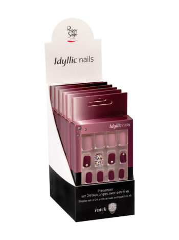 Expositor - Juego de 24 uñas artificiales con parche - pink harmony x6