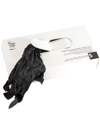50 guantes profesionales de nitrilo negros - S