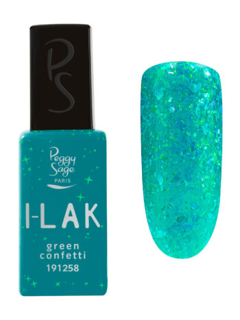 I-LAK soak off gel polish green confetti 11 ml