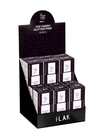 Expositor top finish pink glitter, 11 ml x 12