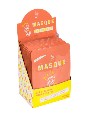 Expositor de 12 mascarillas exfoliantes para pies