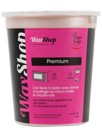Cera tibia de depilar con banda. Se calienta en microondas e calentador de cera - Rose - 700ml