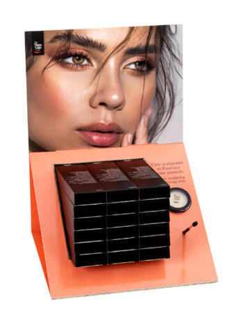 Expositor de cera modeladora y fijadora para cejas