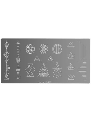 Placa de stamping nail art minimal