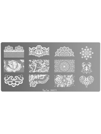 Placa de stamping nail art wedding