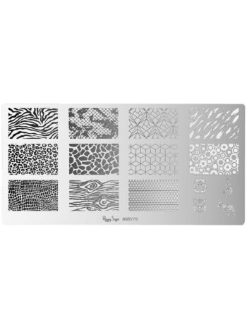 Placa de stamping nail art  - Wildlife