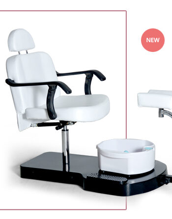 SILLON DE PEDICURA A GAS CON REPOSAPIES Y BAÑERA SPA