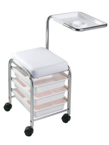 CARRITO MANICURA CON BANDEJA Y 3 CAJONES